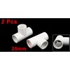 sourcingmap 25mm Inner Dia 3 Way T Shaped PVC Water