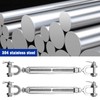 LIDSCURA 2 Pack Turnbuckle 1/4 M6 304 Stainless Steel Turnbuckles,
