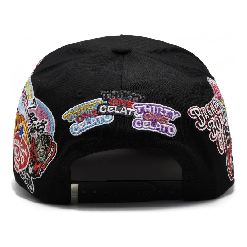 Mochila Gorra Curva Ajustable Para 31 Sombreros Gelato Negra
