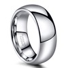 TRUMIUM 8mm Tungsten Carbide Ring for Men Women High Polish