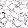 YOVOY Collage Stickers, Black and White, Flake Stickers, Speech Bubbles,