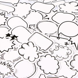 YOVOY Collage Stickers, Black and White, Flake Stickers, Speech Bubbles, Schedule, Stylish, Cute, Handmade, Flake Stickers, Notebook, Album, Decoration, Letters, Calendar, 2 Boxes, 90 Sheets