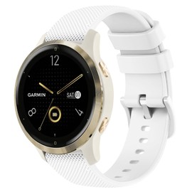 Meliya Bands for Garmin Vivoactive 4S / Venu 2S / Venu 3S / Vivomove 3S / Forerunner 255S / Forerunner 265S Smartwatch, 18mm Soft Silicone Sport Waterproof Replacement Wristband Strap for Women Men