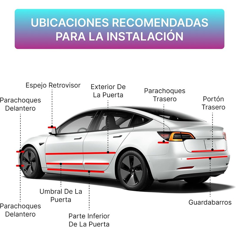 Protector de Borde de Puerta de Coche 3m - con