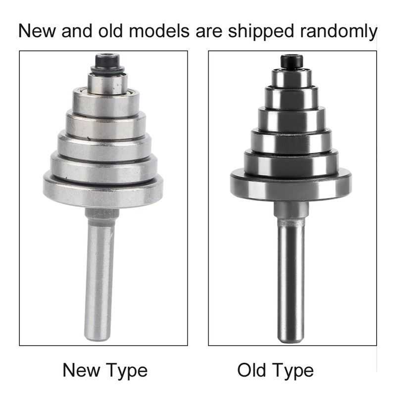 1/2"H - 1/4" Shank Rabbet Router Bit with 7 Bearings
