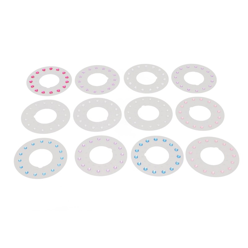Hair Jewels Stamper Colorful with 12 Sheets Rhinestones Easily Stamp