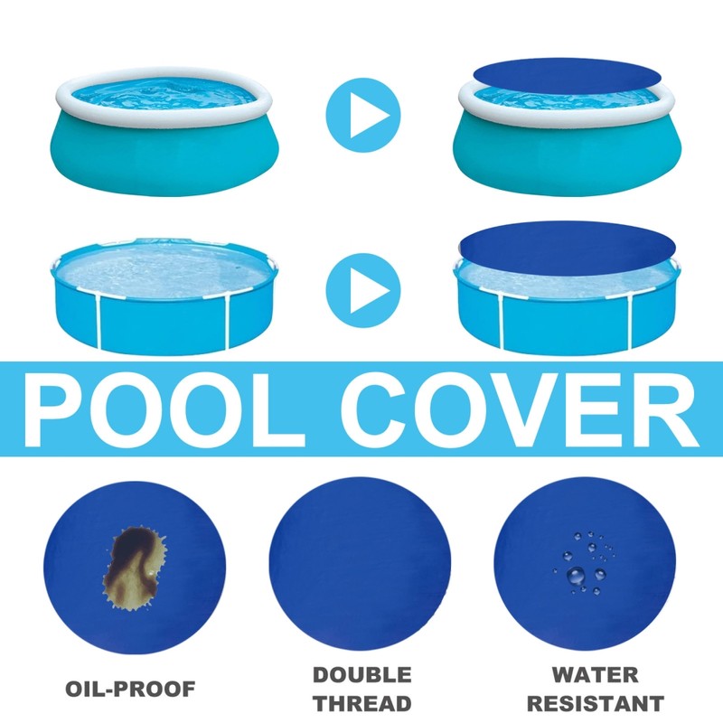 Round Swimming Pool Dust Cover Solar Heating Protector Dust Proof