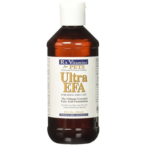 Rx Vitamins for Pets Ultra EFA for Dogs & Cats - Veterinary Essential Fatty Acid Formula - Help Joint Pain & Stiffness - 8 fl. oz.