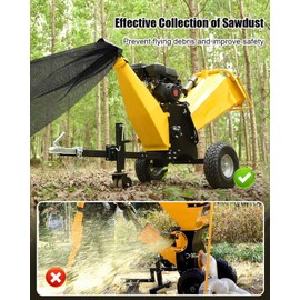 NTSUMI Wood Chipper Bag 24" x 53", Universal Leaf Shredder Chip Machine Bag, Reusable Lawn Wood Chipper Collection Bag for Wood Slicer Splitter