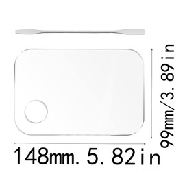 Lmyzcbzl Makeup Palette, Cosmetic Makeup Palette, Make-up Blending Palettes with Spatula, Clear Acrylic Makeup Mixing Palette, for Make Up/Nail Art