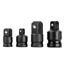 4pcs Square Impact Pneumatic Socket Adapters Converter Reducer Sets 1/4", 3/8", 1/2" Ratchet Socket Set