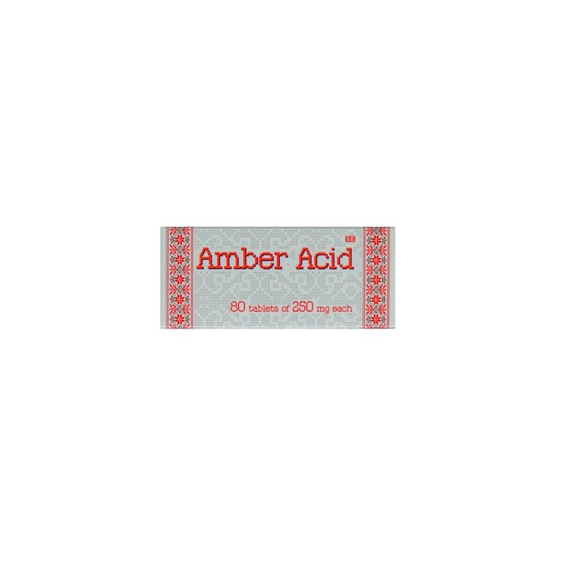 FARMAKOM Succinic Acid (Amber Acid) 80 tabs/0.25g with Vitamin C