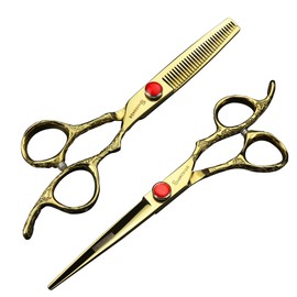 Golden Professional Hairdressing Scissors 6 Inch 7 Inch Hairdressing Scissors Set