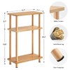 Apicizon Small Narrow Side Table, 3-Tier Skinny End Table for