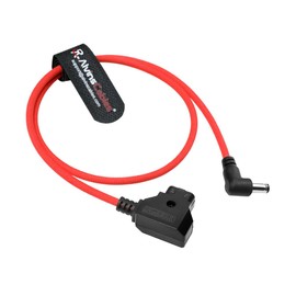 Alvin's Cables Dtap to DC Ultra-Flexible Cable for Atomos Ninja V, D-tap to 2.1 DC Right Angle Power Cable for Blackmagic Design Video Assist, SmallHD 702, for Feelworld FW568 Monitor, 2ft Red