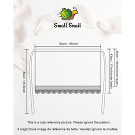 Small snail Short Waist Apron White Lace Embroidery Half Aprons Vintage Polyester Women Apron Kitchen Pinafore for Flower Shop Restaurant Café Pottery Hotel