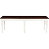 Crosley Furniture Shelby Dining Bench, Distressed White