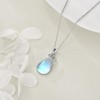 CRMAD Moonstone Necklace for Women Sterling Silver Dragonfly Moonstone Necklace