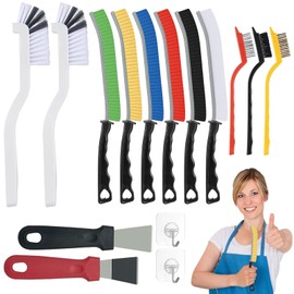 15PCS Crevice Cleaning Brush Set, Groove Gap Cleaning Tool Hard Bristle Recess Cleaning Brush Bathroom Crevice Gaps Cleaning tool Home Kitchen Window