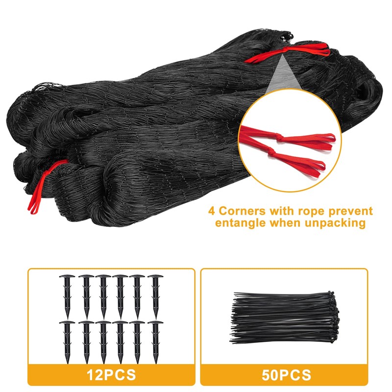 BSTPCOO Nylon Bird Netting 50'x50' with 2.4" Square Mesh Hawk