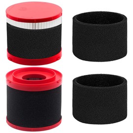 2 Pack 49-90-1900 HEPA Vacuum Filters with 4 Pack 49-90-2015 Sponge Filters Fit for Milwaukee Cordless M18 2 Gallon 0880-20 & FUEL Packout 0970-20, M12 FUEL 1.6 Gallon 0960-20 Wet Dry Vacuum