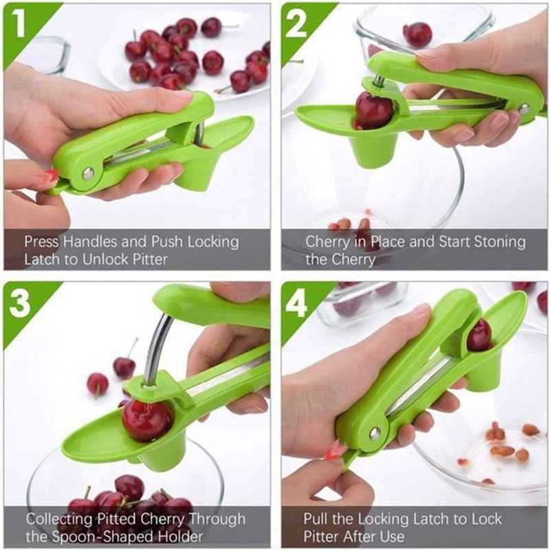 Aebor 2pcs Cherry Pitter Tool, Cherry Pit Remover Tool, Multi-Function