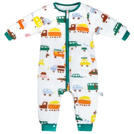 MOEMOE BABY Thermostatic Sleeping Bag with Feet, 2.5 Tog, Winter Sleeping Bag with Legs, Unisex Baby Sleeping Bag, Car S