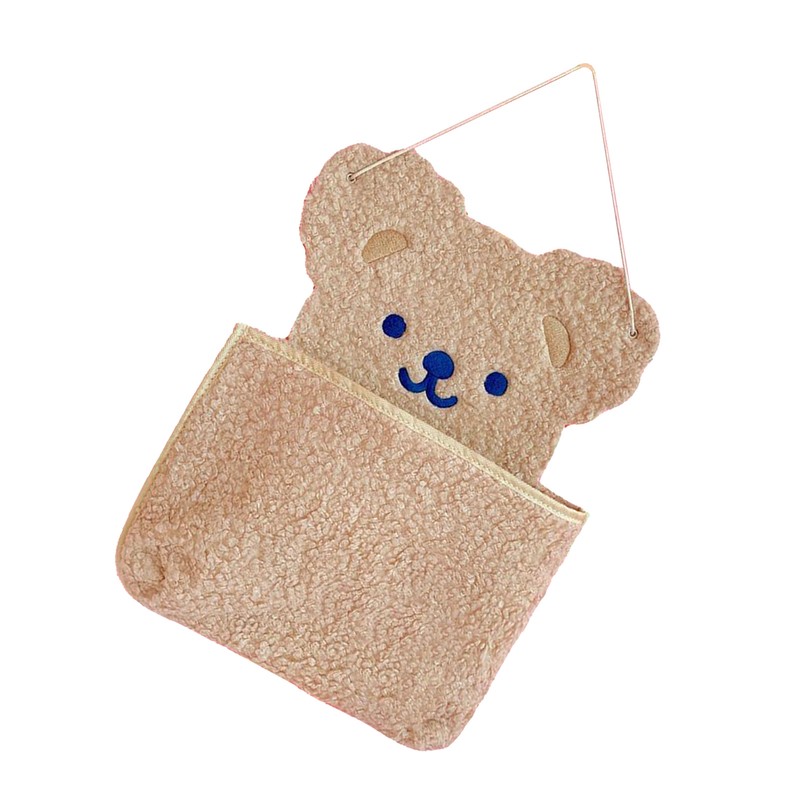 Wall Hanging Storage Bag Cute Bear Shape Large Capacity Wall