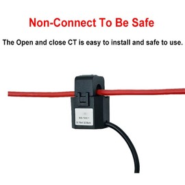 Smart Electricity Meter with Clamp Power Consumption Monitor (Black)