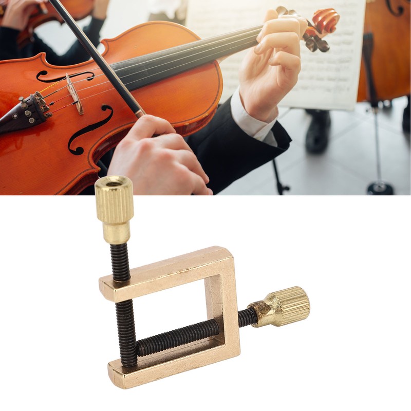 Violin Crack Clamp Double Screw Brass Square Clip Violin Fixing
