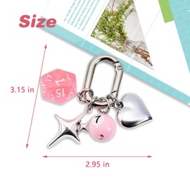 lonmajins Cute Bag Charms, Purse Charms Keychain-Handbag Charm Accessories,Women Birthday Gifts