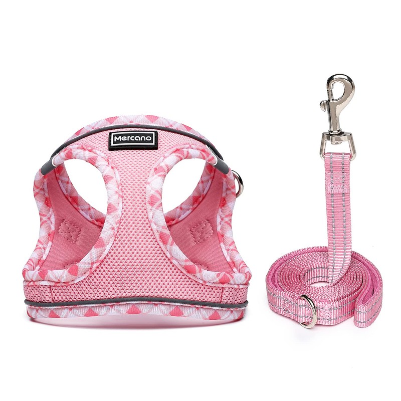 Mercano Soft Mesh Dog Harness and Leash Set, No-Chock Step-in