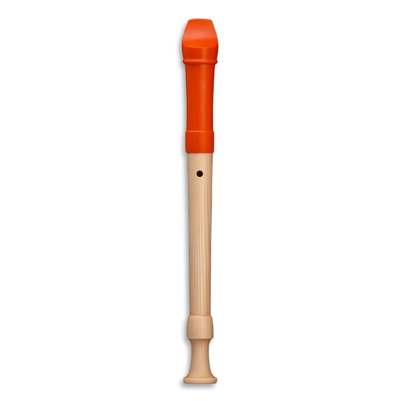 Mollenhauer 17214 Fipple Soprano Recorder, Digi, Orange, German Dopl. Soprano