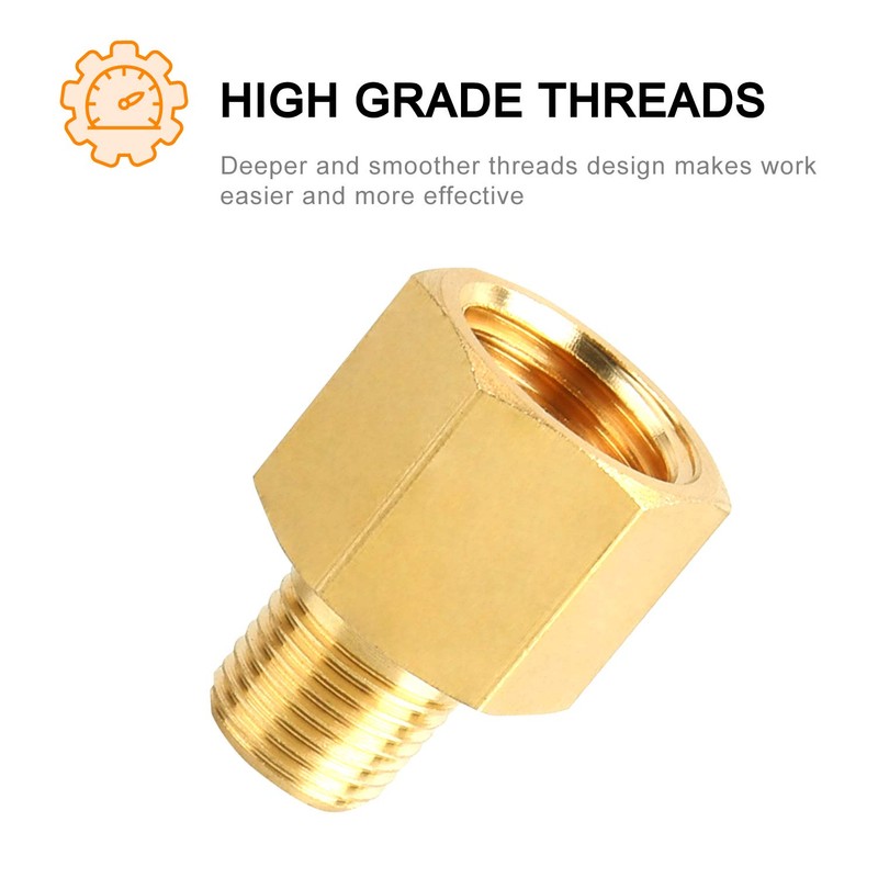SUNGATOR Brass Pipe Fitting, Adapter, 1/8" Male Pipe x 1/4"