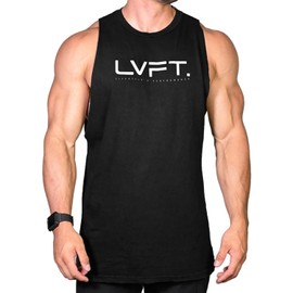 Lingt Chic Men's Muscle Gym Sleeveless Tank Top Bodybuilding Fitness Workouts and Outdoor Running (Medium, Black)