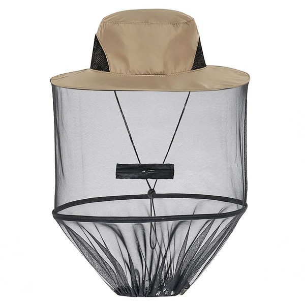 Mosquito Head Net Hat Beekeeping Veil Hood Hat Wide Brim