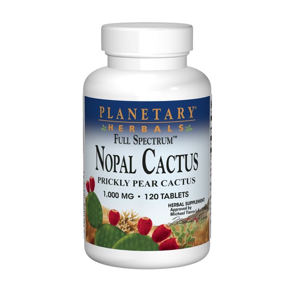Planetary Herbals Full Spectrum Nopal Cactus 1000 mg 120 Tablets,Silicified microcrystalline cellulose, dibasic calcium phosphate, stearic acid, colloidal silicon dioxide, and modified cellulose gum