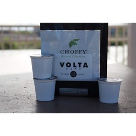 Choffy Brewed Chocolate Cacao Volta Dark Flavor - 12 Count Single Serve Cups, Cocoa, Dark Roast, Antioxidants, Caffeine Free, Healthy Stimulant, Vegan, Stimulant, Energy, Coffee Substitute