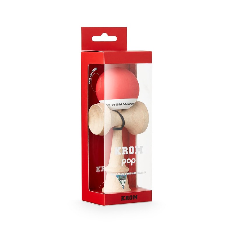 KROM - Kendama Toy POP LOL Red - High Wood
