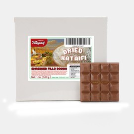 Kataifi Shredded Fillo Dough 1.1 Lbs (500 gr.) for Dubai Chocolate Bar Pistachio, Kadayif for Knafeh Pistachio Chocolate Bar Pastry s in Cardboard. Knafeh Kunafa Katafi Kunefe Kadaifi Phyllo Dough Chilled Kadafi Dubai Katifi Kanafeh (1.1 Lbs, Dried)