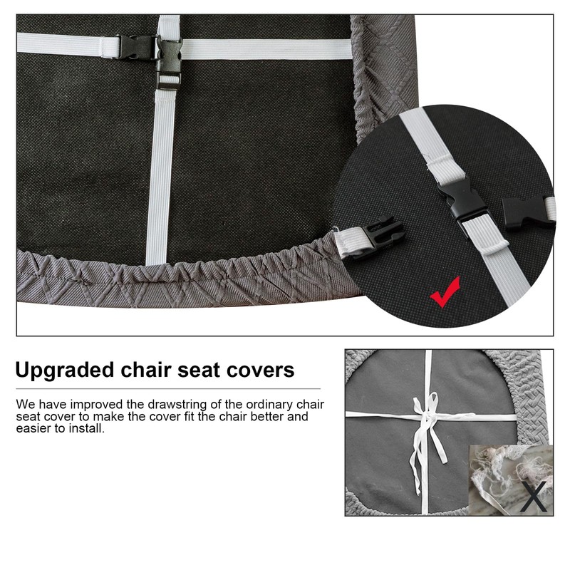 Genina Waterproof Seat Covers for Dining Room Chairs Covers Dining