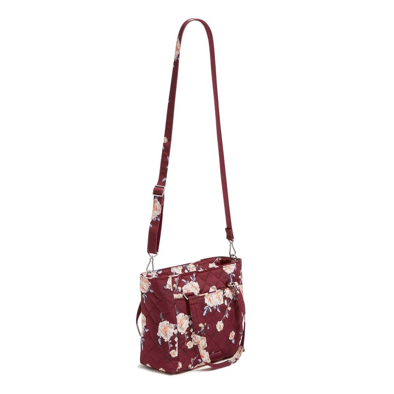 Vera Bradley Performance Twill Multi-strap Shoulder Satchel Purse, Blooms and