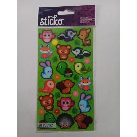 Ek Success Sticko  Stickers- Cutie Critters Wildlife Forest Animals