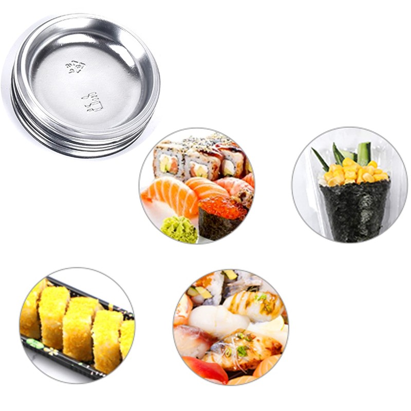 MGGi 100 Pack Round Disposable Sauce Dishes, Mini Dipping Dessert