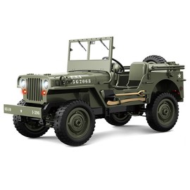 YIKESHU YIKESHU RC Rock Crawler 4x4 Remote Control Truck Off Road Military RC Jeep Car Willys 1/10 Scale RTR All Terrain 2.4 GHz Fully Proportional Hobby RC Vehicle for Adult Age 15+