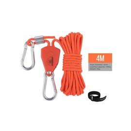 SelM 4mm 4M Orange Camping Pulley Strap Stopper Fixed Rope Rope Tent Lanyard Length regulator