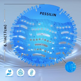 (9 PCS) Urinal Screen Deodorizer, Urinal Mats for Men's Bathroom, Wet & Dry Urinal Cakes with Lemon, Orange, and Marine Odor Freshener, Perfect for Toilets of Shopping Malls, Schools,and Others