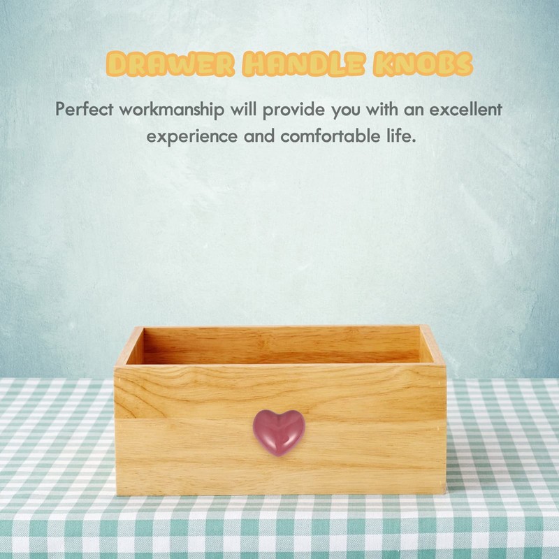 Tomaibaby 10Pcs Ceramic Drawer Knobs, Heart Shaped Door Knobs Cabinet