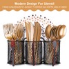 DTICON Metal Utensil Caddy Silverware Organizer, Paper Plate Holder Cutlery