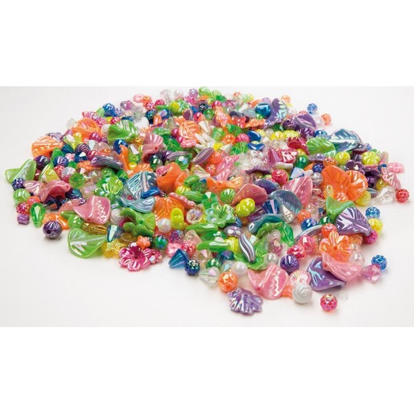 Playbox PBX2462008 2462008 Plastic Beads, Set of 500 Pieces, Color-Nacre